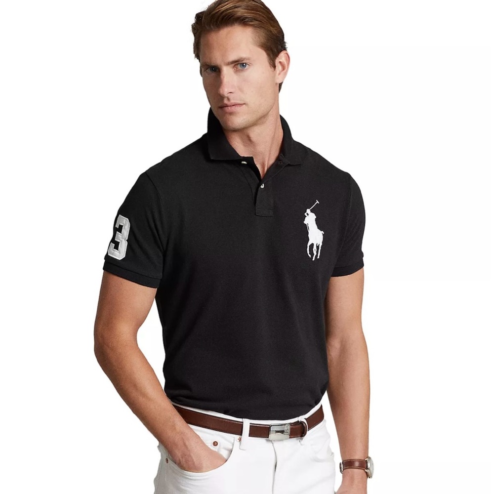 EUC Ralph Lauren Big Pony Men’s Polo Shirt in XXL Black